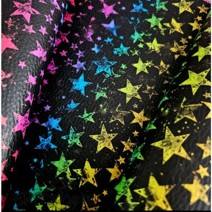 Kunstleder Rainbow Stars 50 x 140 cm - Rainbow Stars