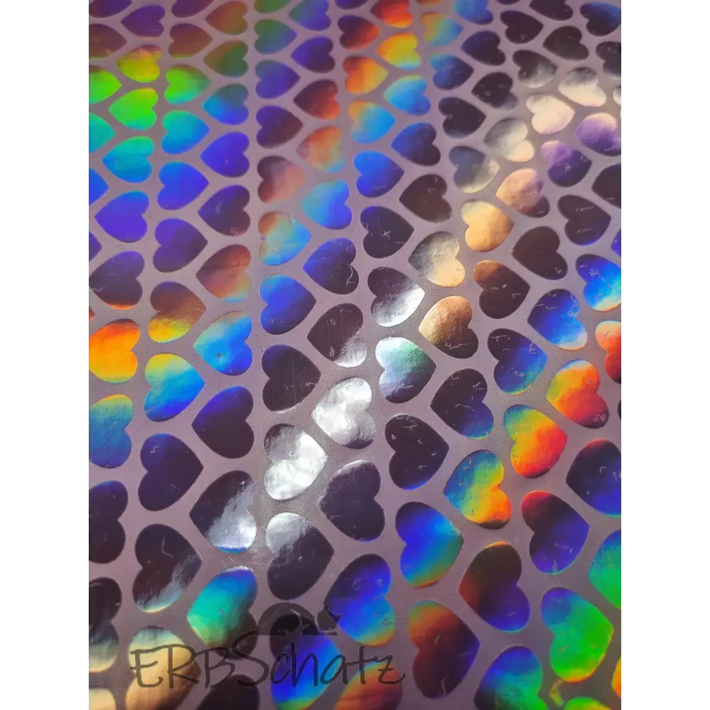 Kunstleder Sheets Holo Hearts & Holo Sparkle 20 x 33 cm