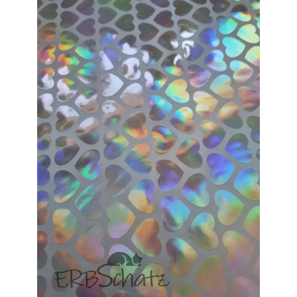 Kunstleder Sheets Holo Hearts & Holo Sparkle 20 x 33 cm
