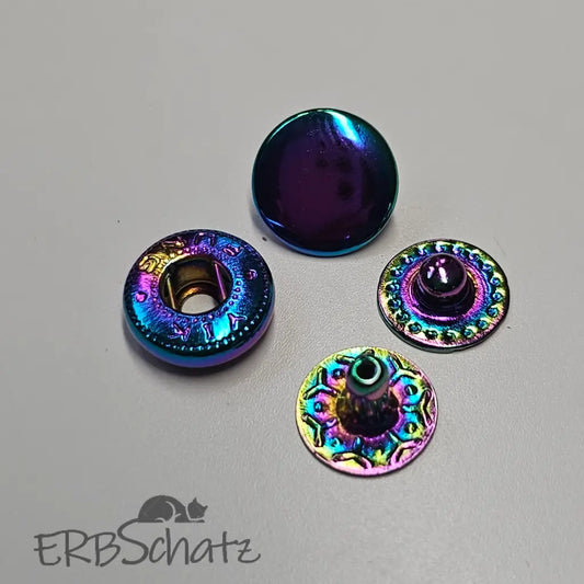 Metall Druckknöpfe 10mm - Rainbow