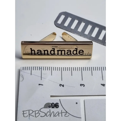 Metall Label ’Handmade’