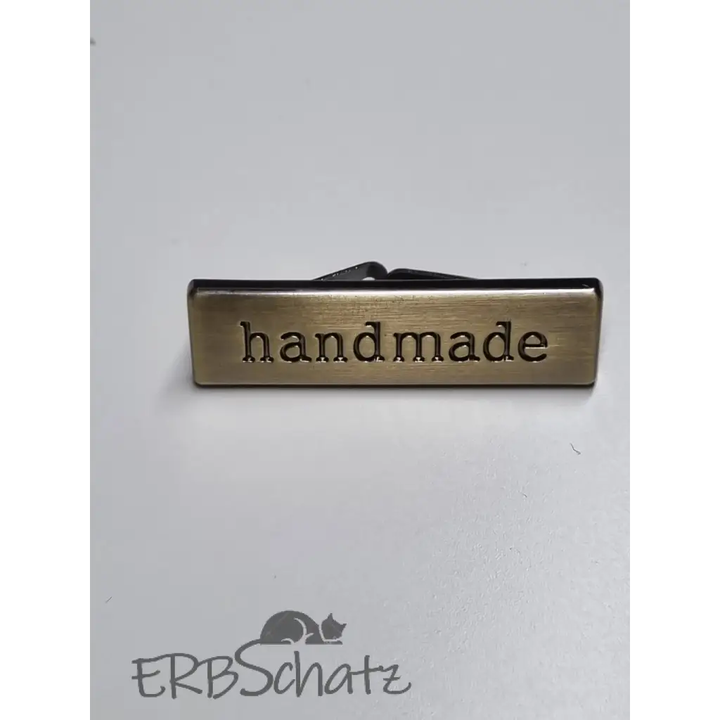 Metall Label ’Handmade’ - Bronze