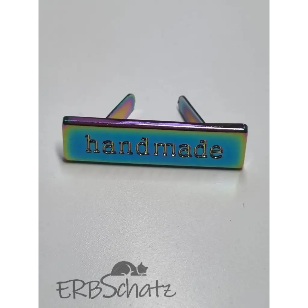 Metall Label ’Handmade’ - Rainbow