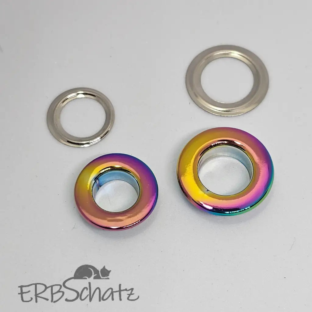 Metall Ösen Rainbow (10/12mm)