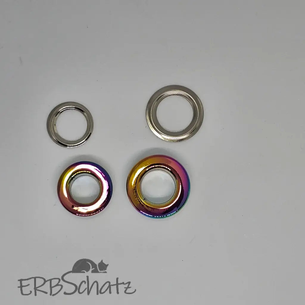 Metall Ösen Rainbow (10/12mm)