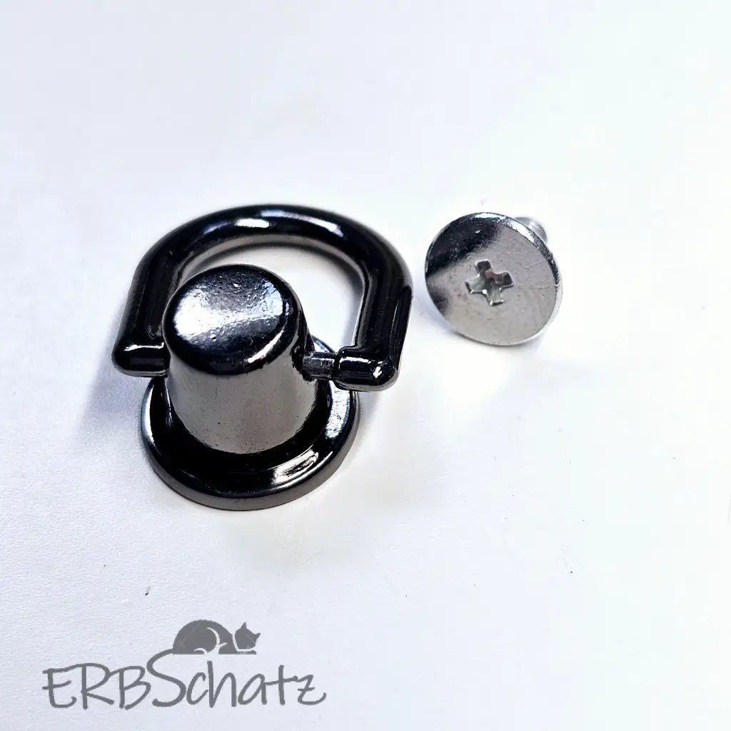 Mini D-Ring anschraubbar 12mm - GunMetal