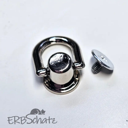 Mini D-Ring anschraubbar 12mm - Silber