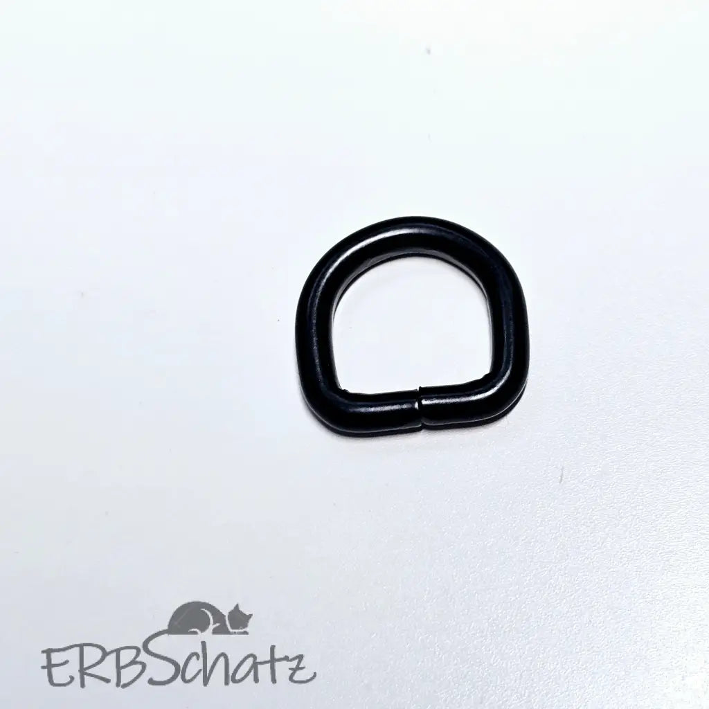 Mini D-Ringe Farbauswahl - 10 mm - Black matt