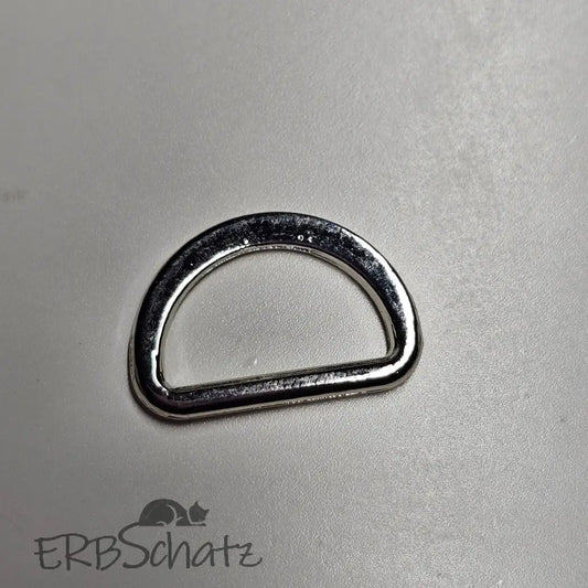 Mini D-Ringe Silber flach - 15 mm