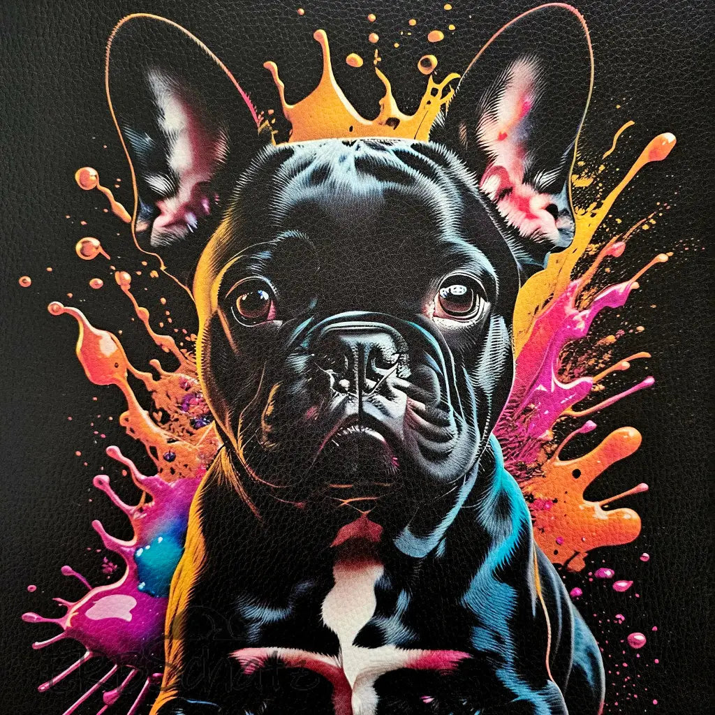 Panel Frenchie ColourSplash Black 30x 30cm - Panel Frenchie