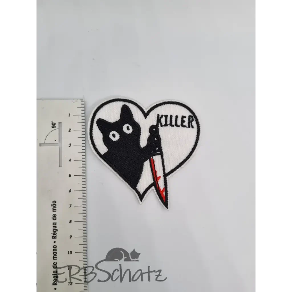 Patches zum Aufbügeln/Nähen - Designauswahl - Killer Cat