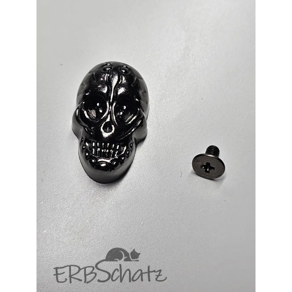 Schraubnieten Totenkopf - Gun Metal / Skull groß