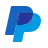 Stilisierte blaue PayPal-Logo mit überlappenden Buchstaben P.