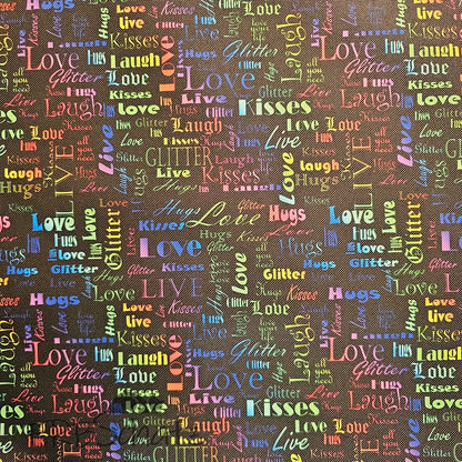 Wasserfester Canvas/Oxford LoveKisses Wordcloud