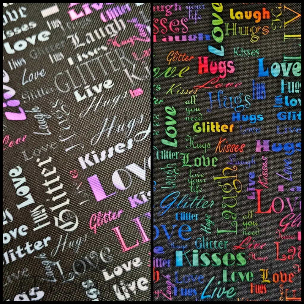 Wasserfester Canvas/Oxford LoveKisses Wordcloud