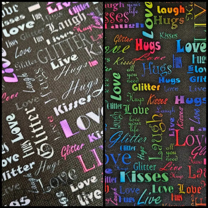 Wasserfester Canvas/Oxford LoveKisses Wordcloud