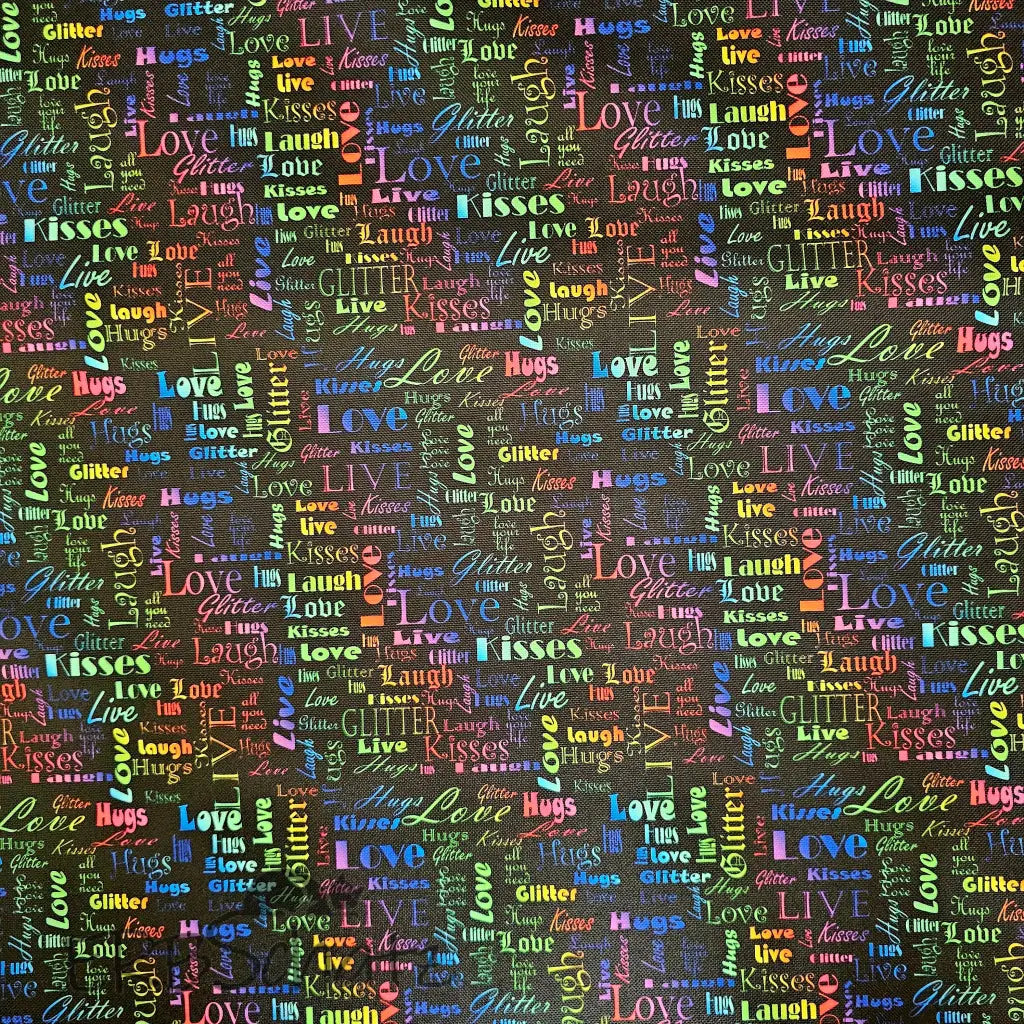 Wasserfester Canvas/Oxford LoveKisses Wordcloud