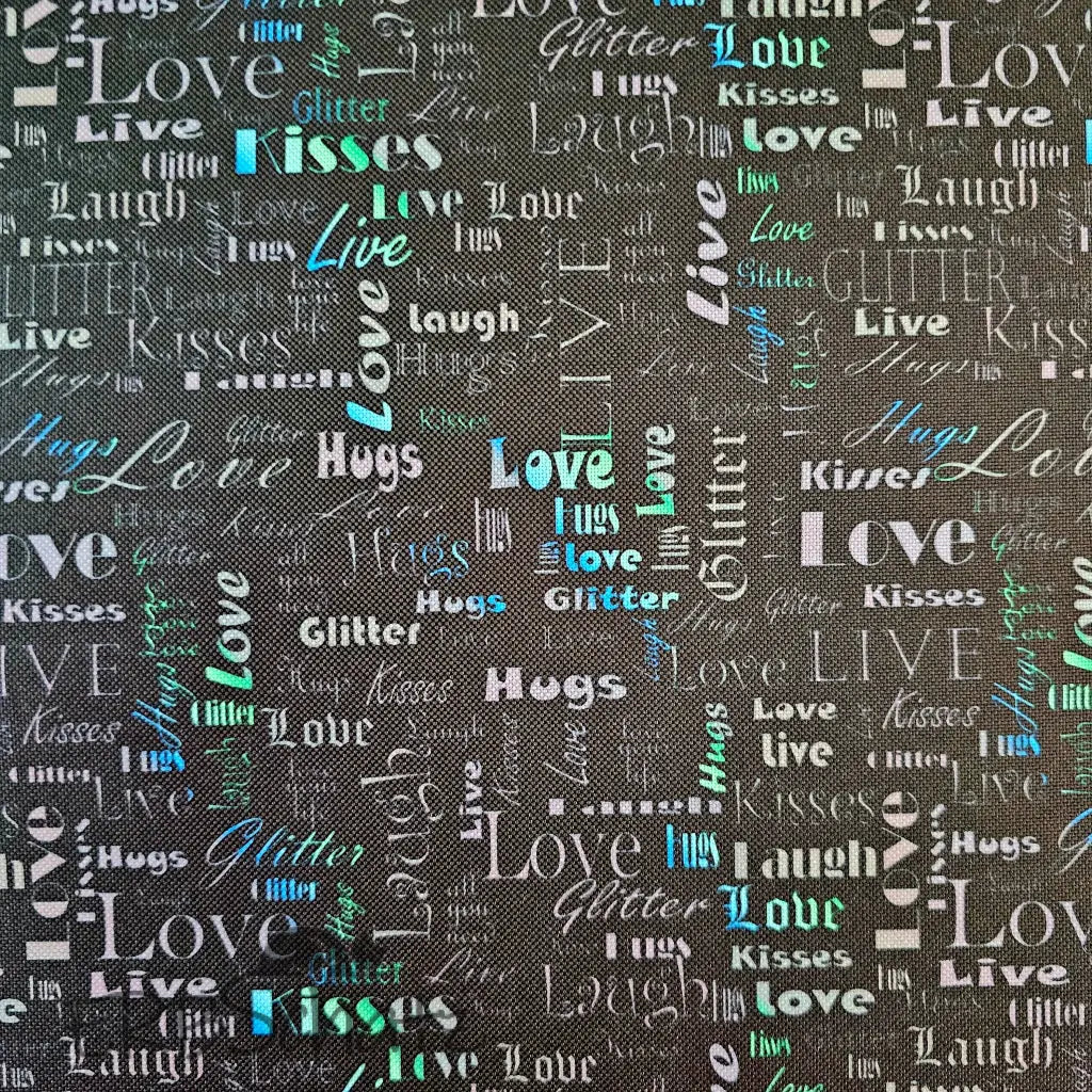 Wasserfester Canvas/Oxford LoveKisses Wordcloud