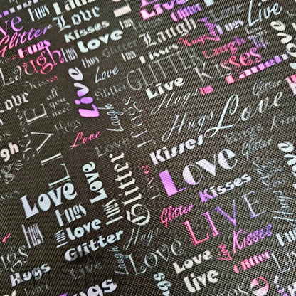 Wasserfester Canvas/Oxford LoveKisses Wordcloud