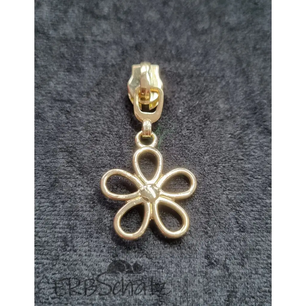 Zipper Blume - Gold