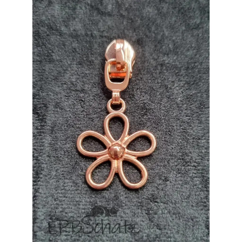 Zipper Blume - Rosegold