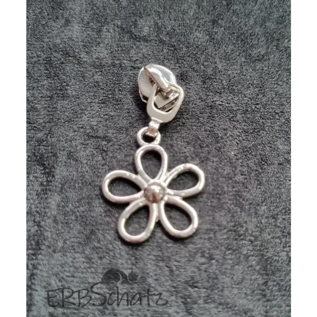 Zipper Blume - Silber