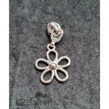 Zipper Blume - Silber