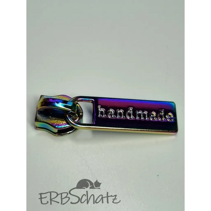 Zipper ’Handmade’ - Regenbogen