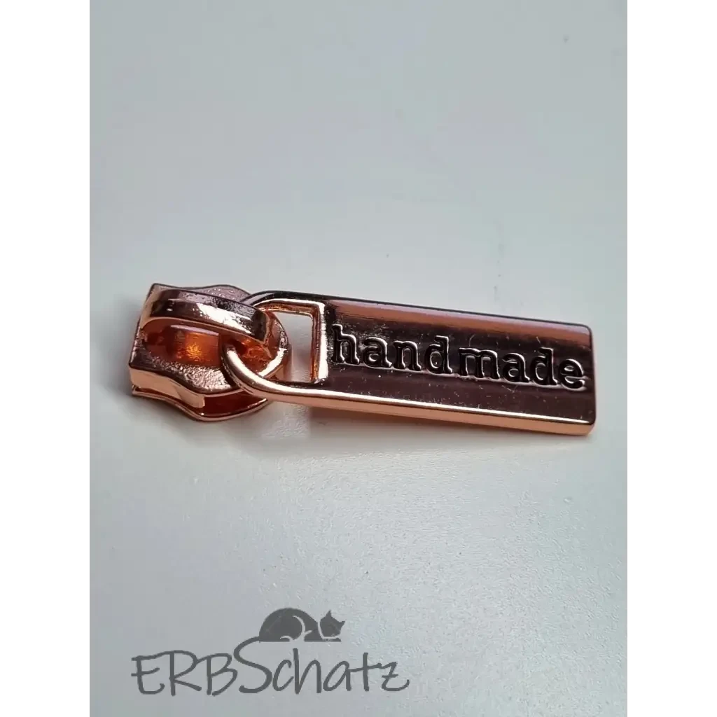 Zipper ’Handmade’ - Rosegold