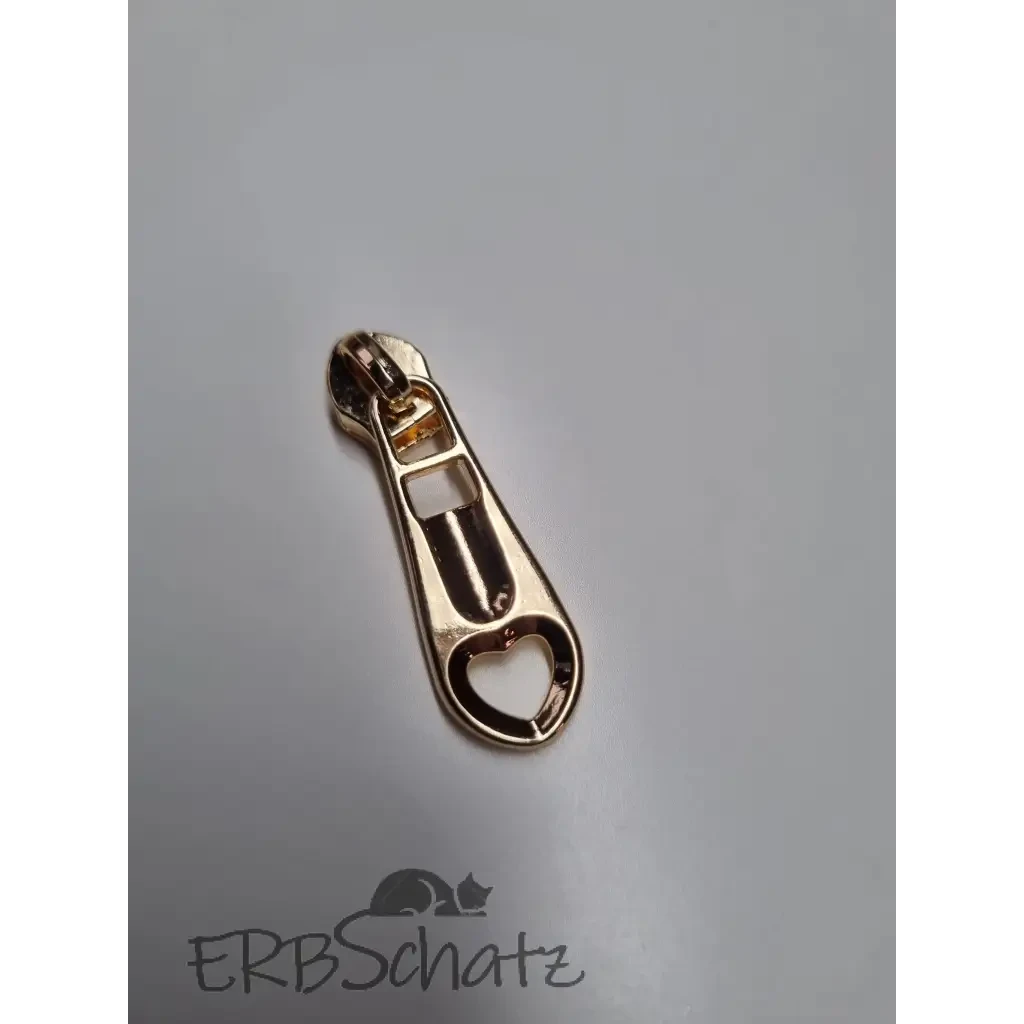 Zipper Herz schlicht - Gold