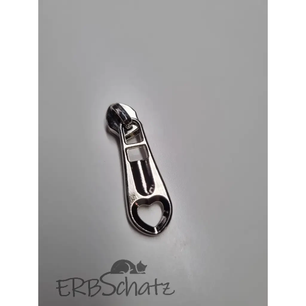 Zipper Herz schlicht - Silber