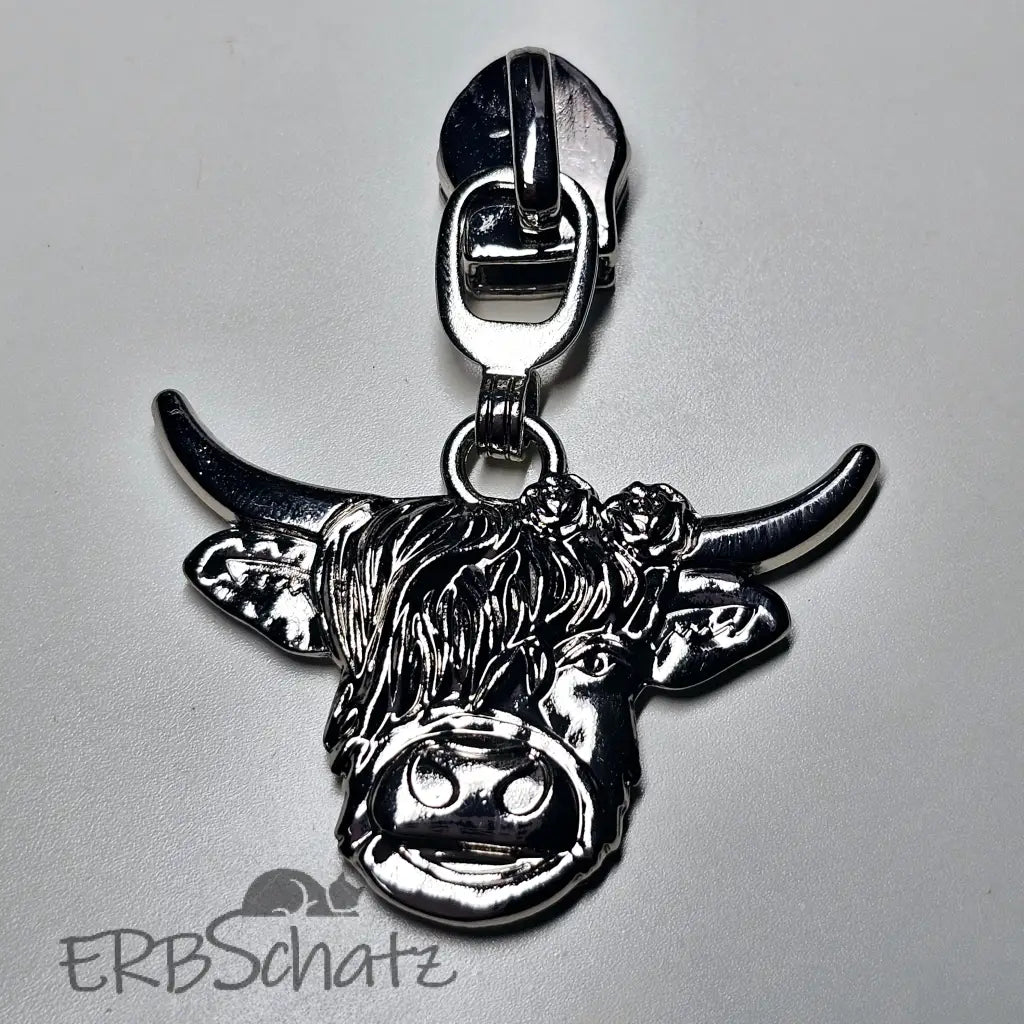 Zipper Highland Cow - Silber