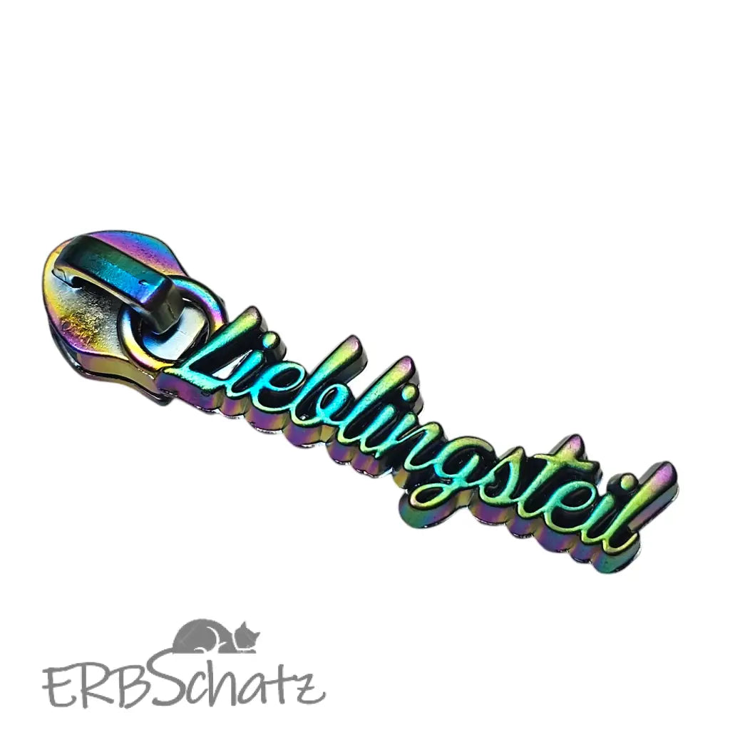 Zipper ’Lieblingsteil’ - Rainbow matt