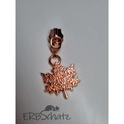 Zipper Mystic Leafe - Rosegold